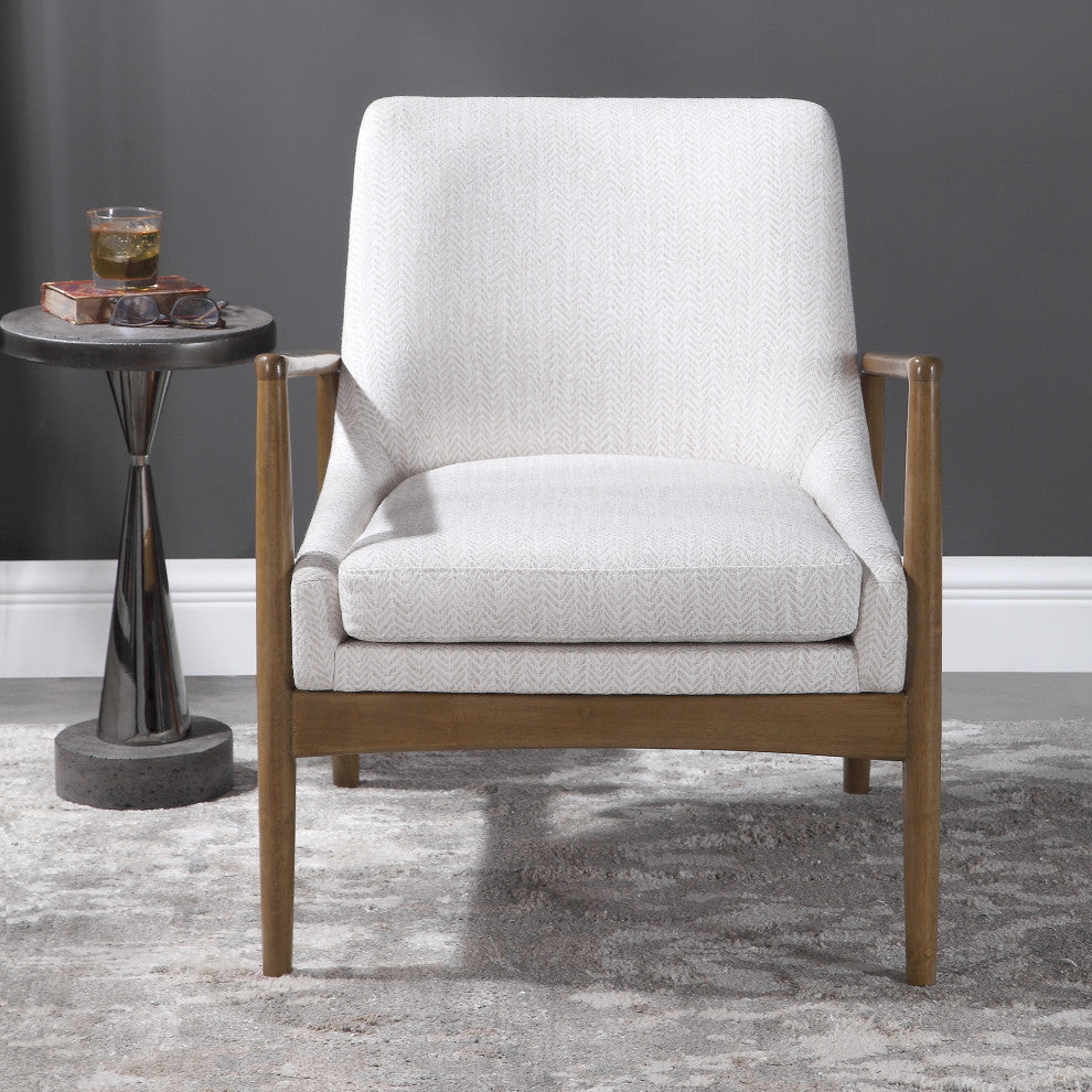Uttermost Bev White Accent chair