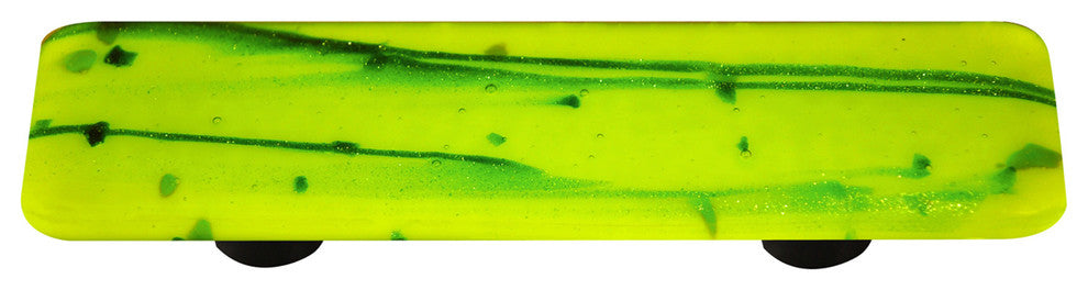 Art Glass Mardi Gras Pull, Alum Post, Green Mg, Spring Green