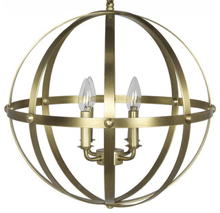 Alchemy Metal Chandelier With Brass Finish