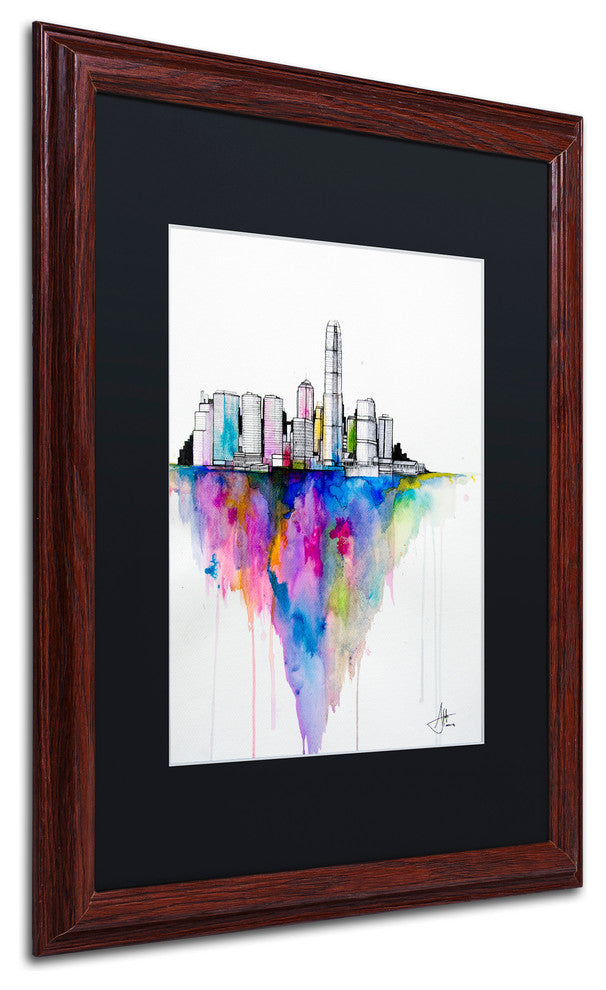 Marc Allante ''Monolith II'' Art, Wood Frame, Black Mat, 20x16