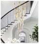 Luxury modern crystal chandelier for staircase, living space, bathroom., 49 Lights