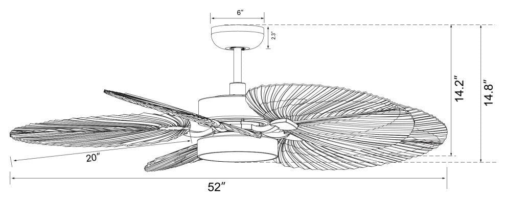 Lucci Air Bali 52" DC Ceiling Fan With Light, Oil Rubbed Bronze