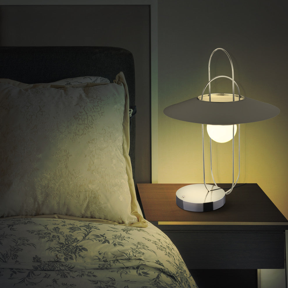 Lyra 24" ETL Certified Integrated LED Table Lamp, Chrome