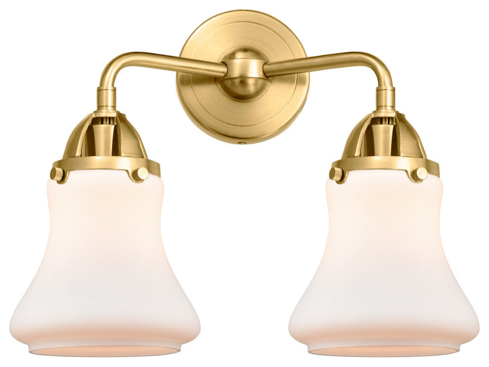 Innovations 288-2W-SG-G191 2 Light 14" Bath Vanity Light, Satin Gold