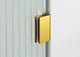 Bathtub Fixed Panel, Fluted Radius, Right Hand, Satin Brass