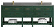 Parker 84 Double Sink Bath Vanity in Lafayette Green  2" Piatra Gray