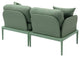 Kapri Taupe Modular Outdoor Loveseat, Moss Green