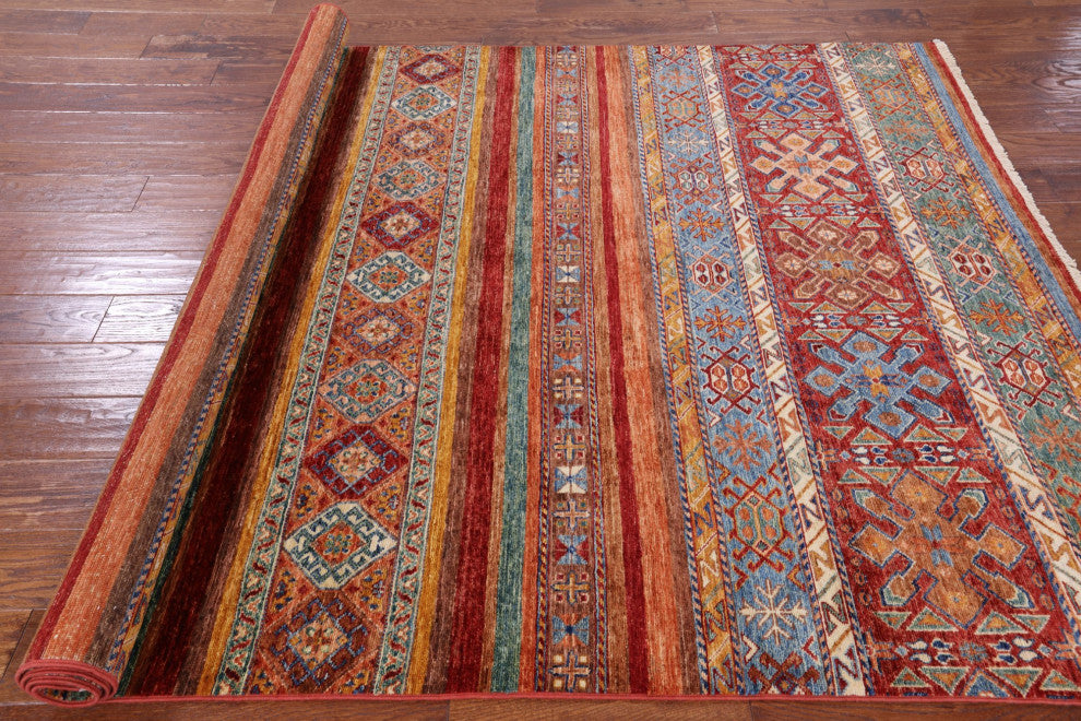 Khorjin Super Kazak Hand Knotted Wool Rug 5' 9" X 8' 7" Q4861