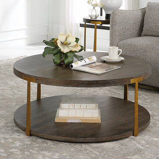Uttermost 25555 Palisade Round Wood Coffee Table