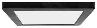 ModPLUS 9" Square Flush Mount, Dimmable, Black, Acrylic Lens, Dedicated LED