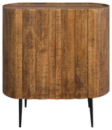 Jesse 35" Reclaimed Mango and Iron 2-Door Sideboard, Medium Brown