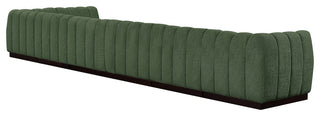 Quinn Chenille Upholstered 7-Piece L-Shaped Modular Sectional, Green
