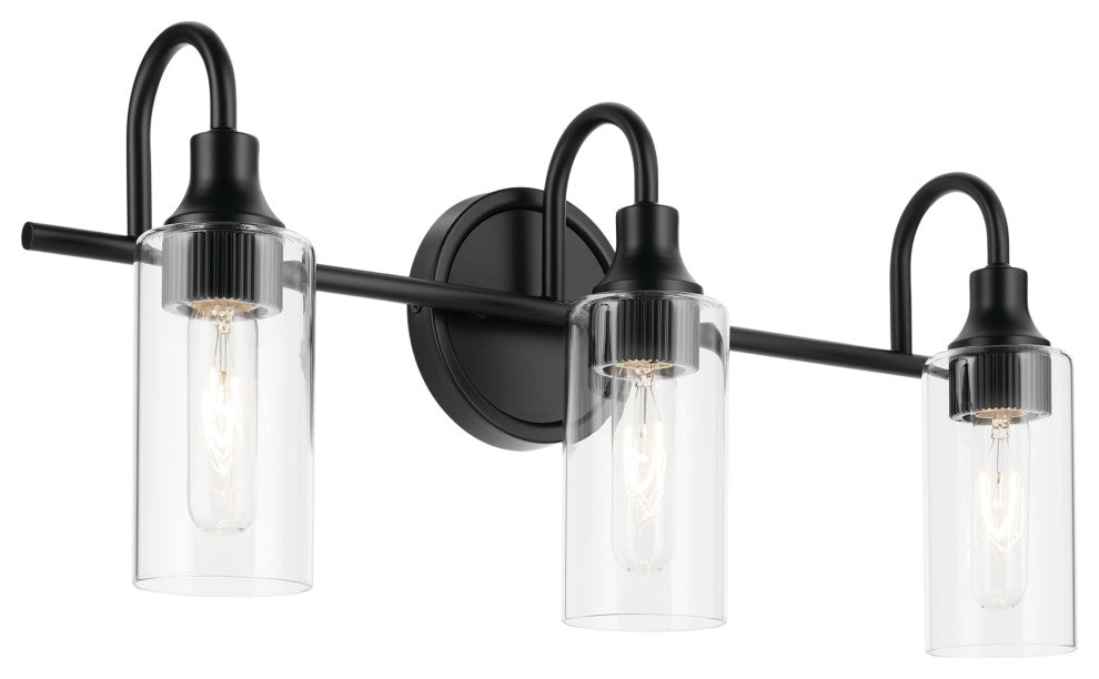 23" 3-Light Vanity Light With Clear Glass