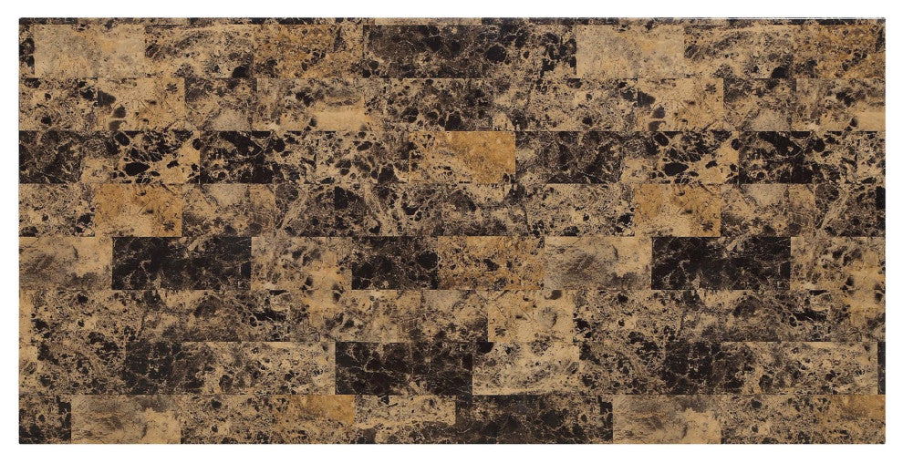 48" X 24" X 18" 3pc Faux Marble And Cherry Coffee And End Set