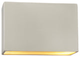 Ambiance Small ADA Wide Rectangle Wall, 10", Matte White/Champagne Gold
