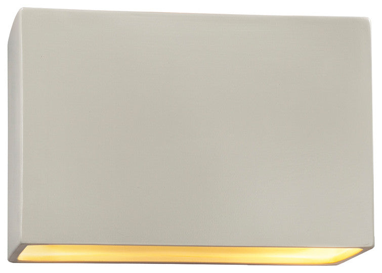 Ambiance Small ADA Wide Rectangle Wall, 10", Matte White/Champagne Gold
