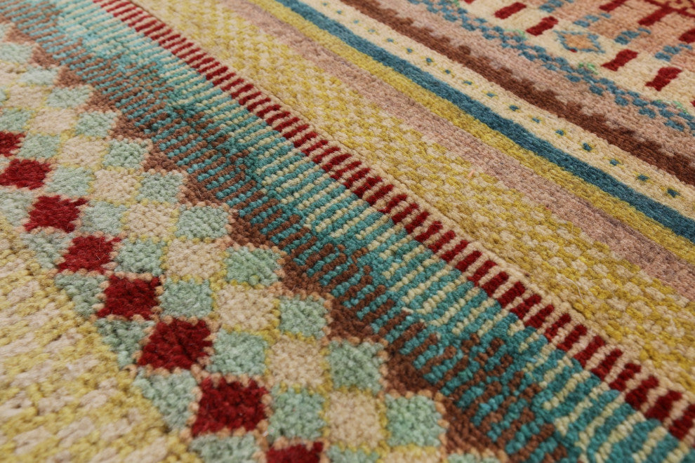 2' 1" X 7' 10" Runner Persian Gabbeh Loribaft Hand Knotted Rug Q5921