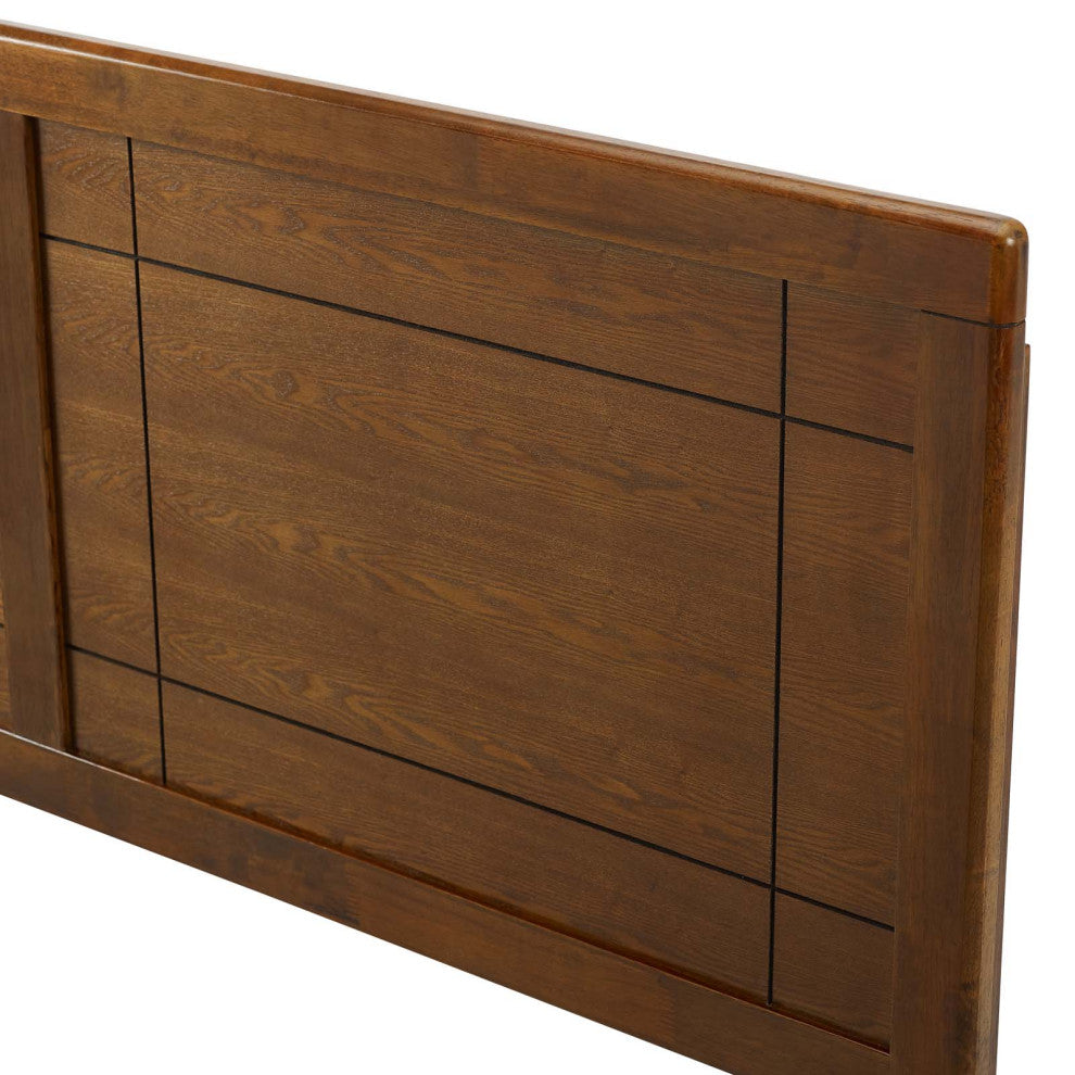 Headboard, King Size, Wood, Brown Walnut, Modern Mid-Century, Bedroom Master