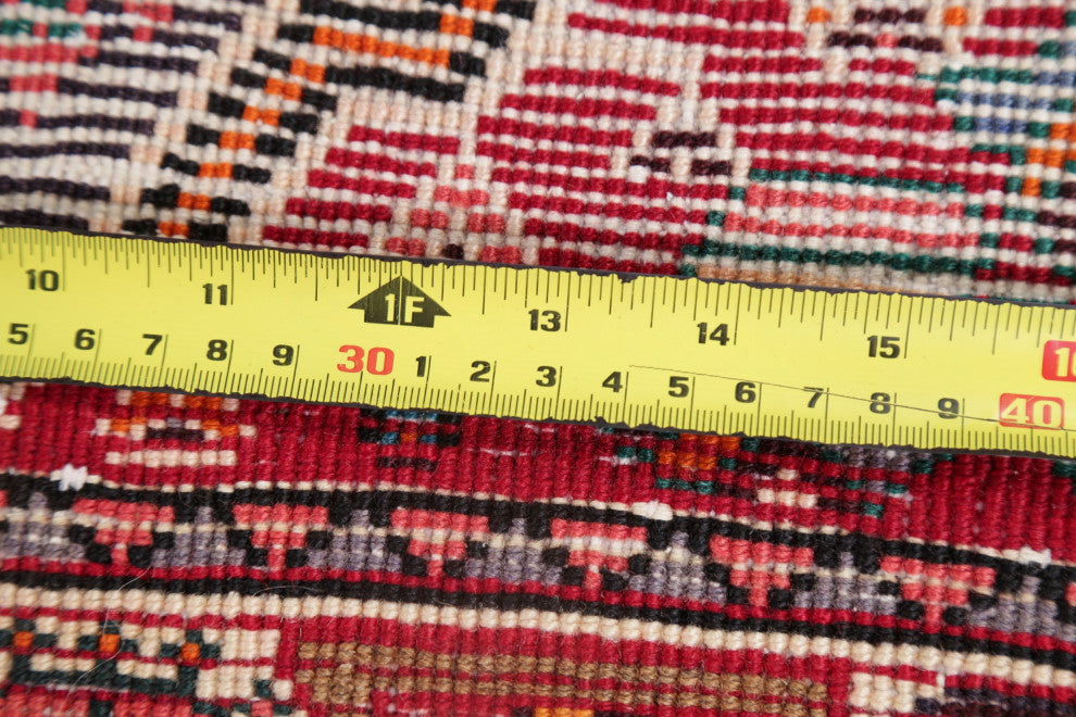 Consigned, Oriental Hand-Knotted Vintage Traditional Persian Area Rug, Red, 6x9