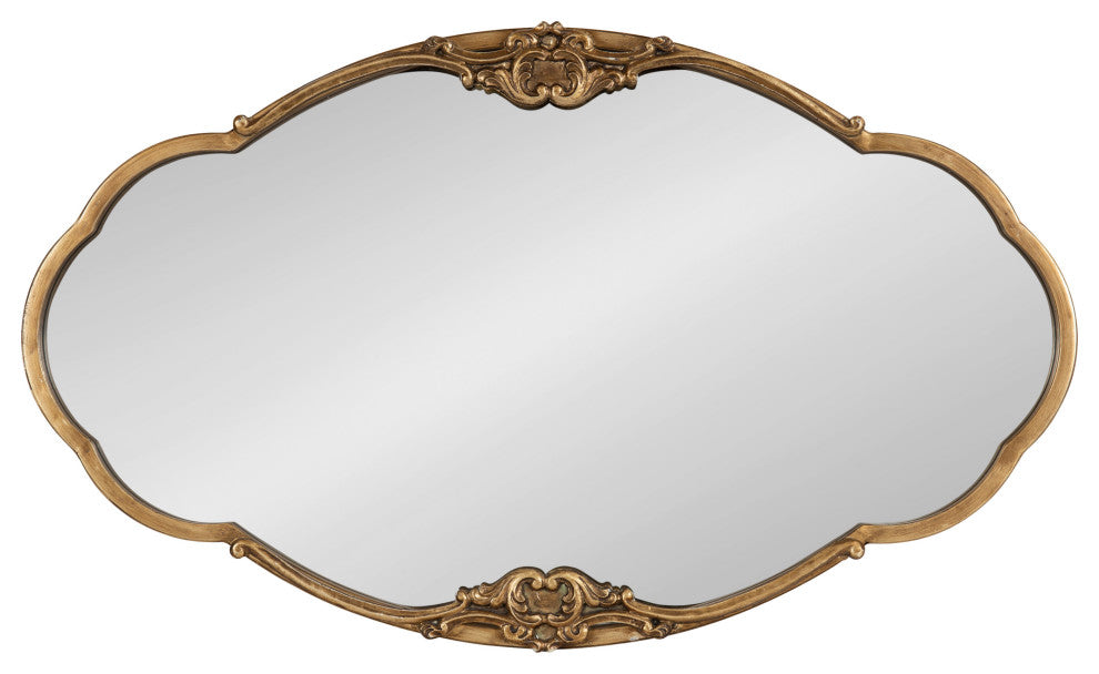 Novella Decorative Wall Mirror, Gold, 30"x18"