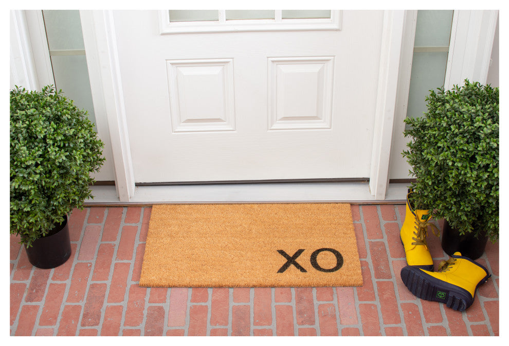 Natural XO Doormat, 24"x36"