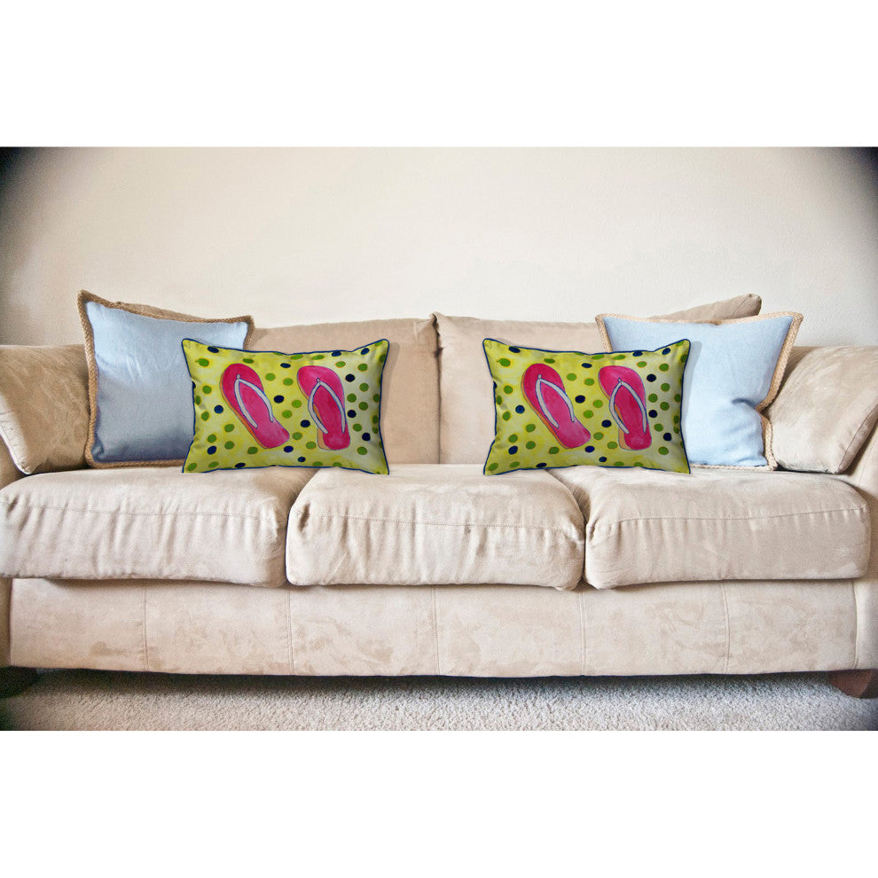 Flip Flops Large Indoor/Outdoor Pillow 16x20