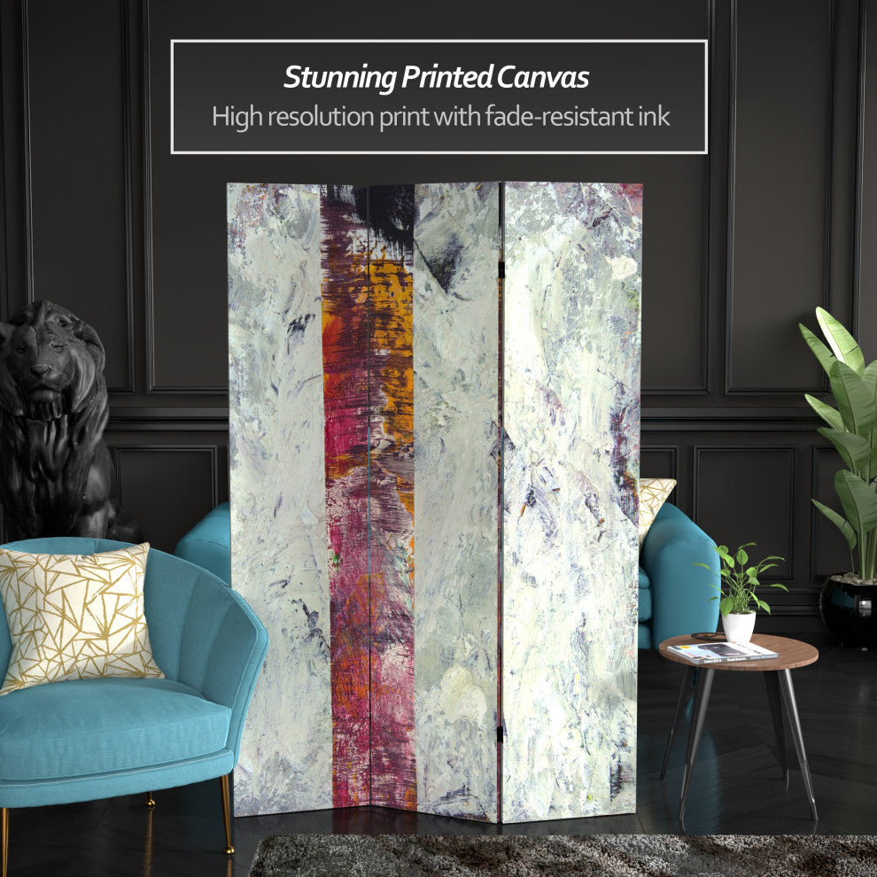 6' Tall Double Sided November Light Canvas Room Divider