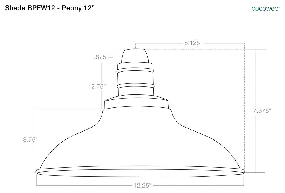 12" Peony LED Barn Light With Contemporary Arm, White