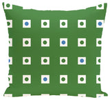Hip To Be Square Geometric Print Pillow, Leaf Green, 18"x18"