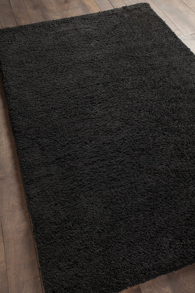 Bella Contemporary Area Rug, Black, 7'9"x10'6"