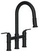 Kinzie Two Handle Pull-Down Bridge, Satin Black
