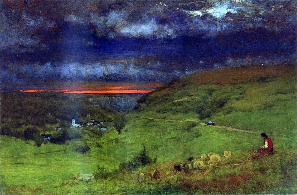 George Inness Sunset at Etretat Wall Decal