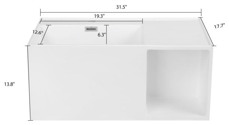 32" Streamline K-1743-32 Solid Surface Resin Wall Hung Basin