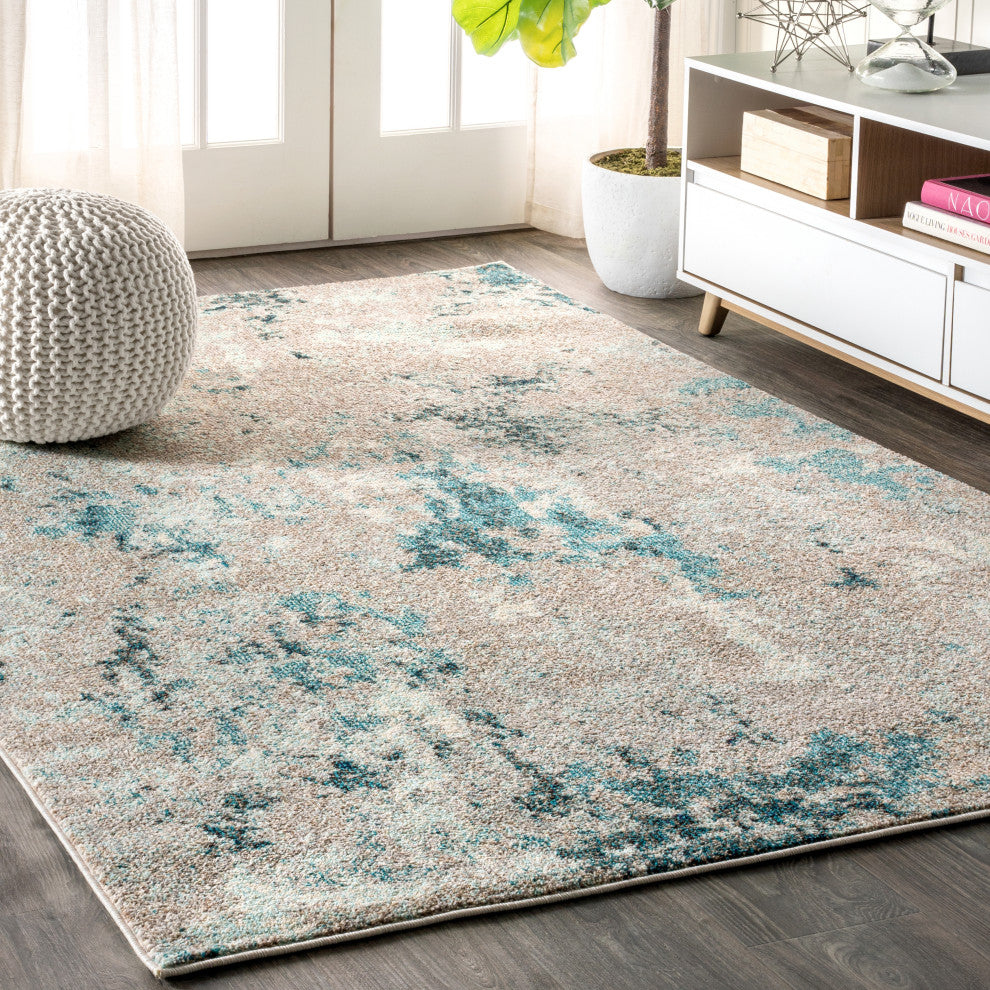 Contemporary POP Modern Abstract Vintage Area Rug, 5 X 8