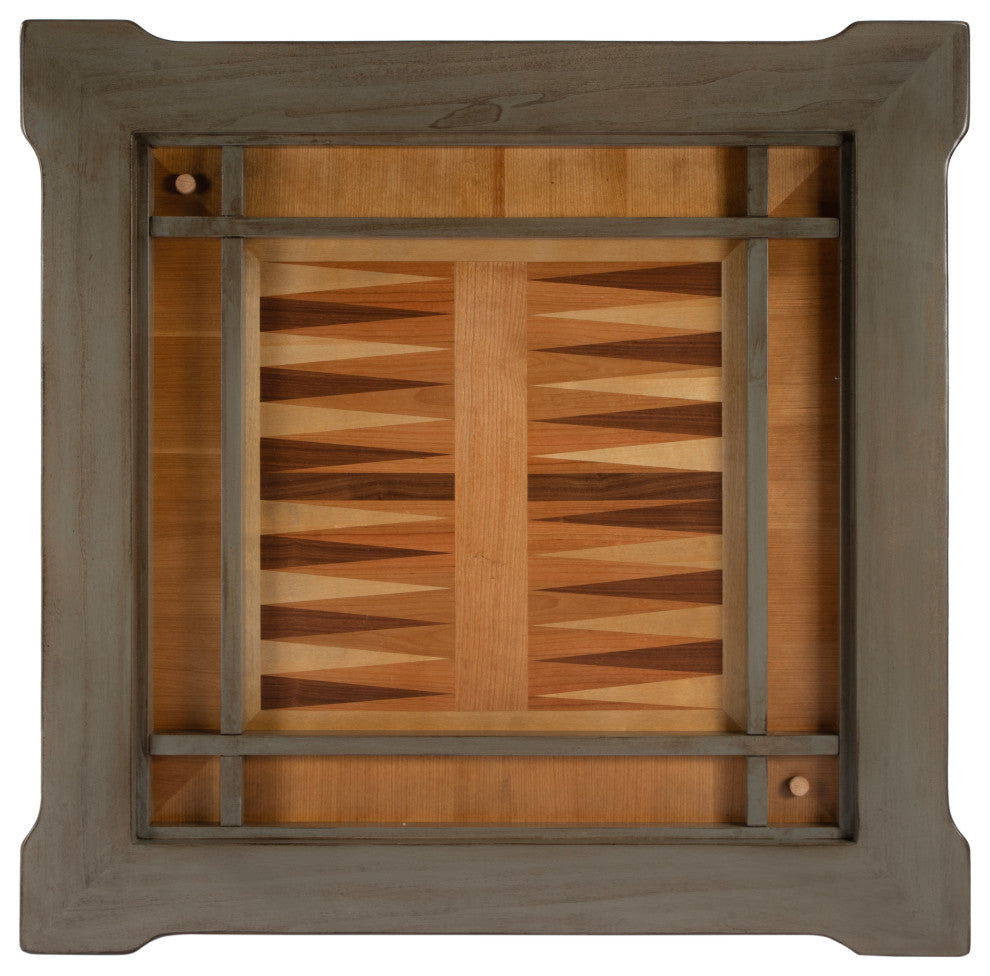 Butler Vincent Silver Satin Multi Game Table