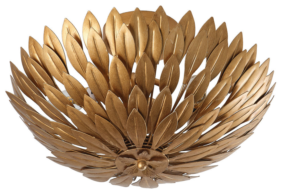 Flower Semi-Flush Mount Lighting, 3 Light