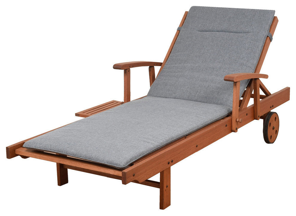 Amazonia Nieuw Patio Lounger with Gray Cushion