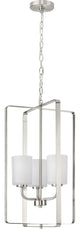 League Collection 3-Light Modern Farmhouse Foyer Chandelier, Brushed Nickel