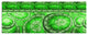 Green Living Cells Fractal Design, Abstract Canvas Art Print, 70"x28", 6 Panels