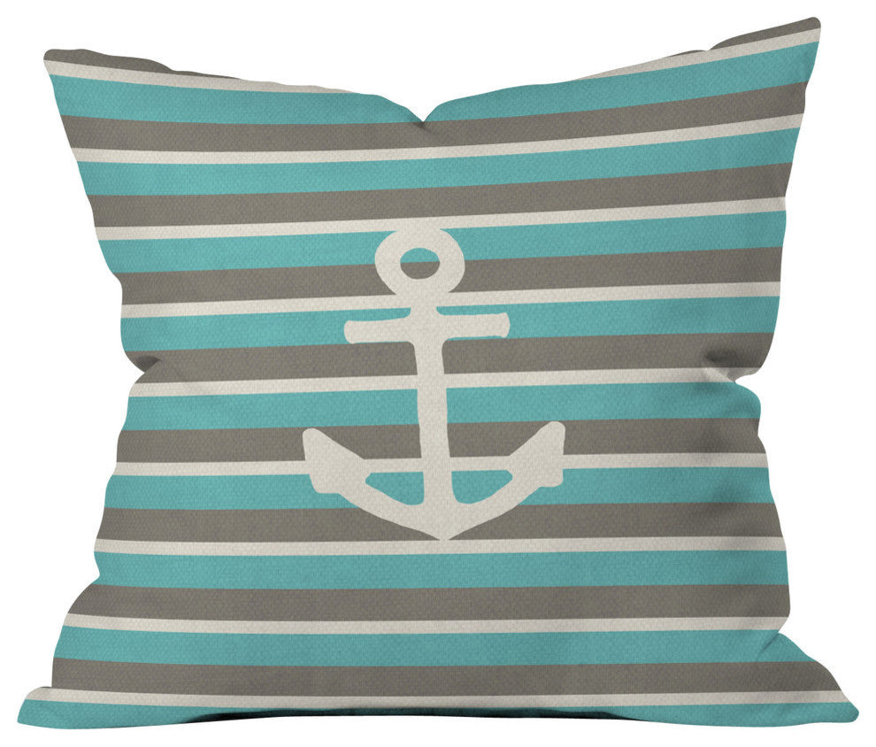 Bianca Green Anchor 1 Outdoor Throw Pillow