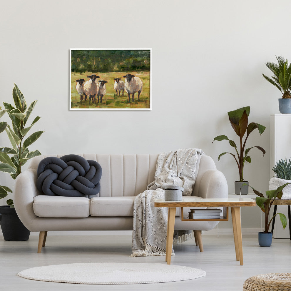Flock of Sheep Family Painting, 30 x 24