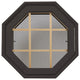 Rambler Breeze 4 Season Poly Window, Grille, Hinged Right, Bronze, Clear Glass
