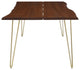 Ardor 96" Live Edge Acacia Wood Dining Table, Gold Walnut