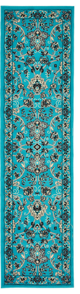 Unique Loom Turquoise Washington Sialk Hill 2' 2 x 8' 2 Runner Rug
