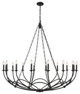 Zlite 3500-16MB 16-Light Chandelier, Matte Black