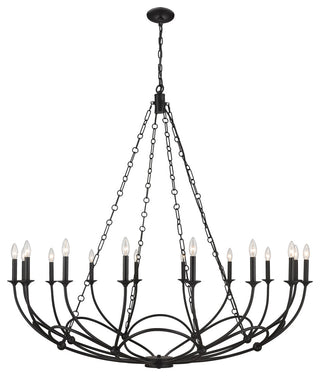 Zlite 3500-16MB 16-Light Chandelier, Matte Black