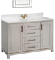 Albia Collection 48" Bathroom Vanity With Sink, Mirror, Countertop, Gray