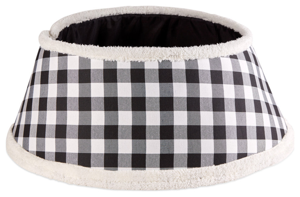 Holiday Tree Collar Black And White Buffalo Check