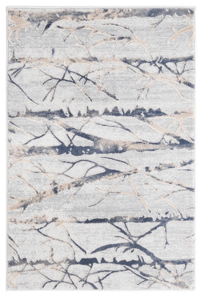 Unique Loom Anne Finsbury Rug, Gray, 2'x3'
