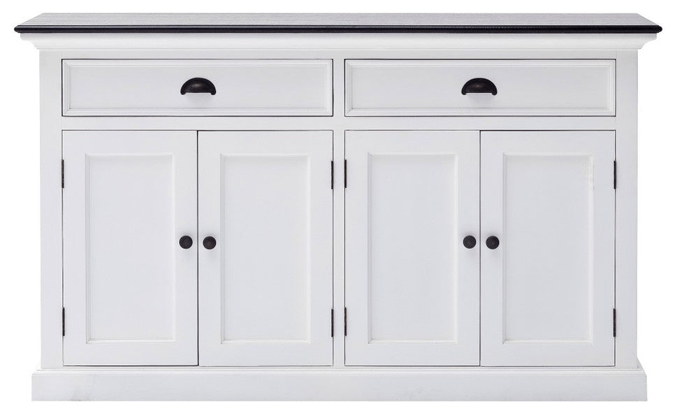 Modern Farmhouse Black And White Buffet Server